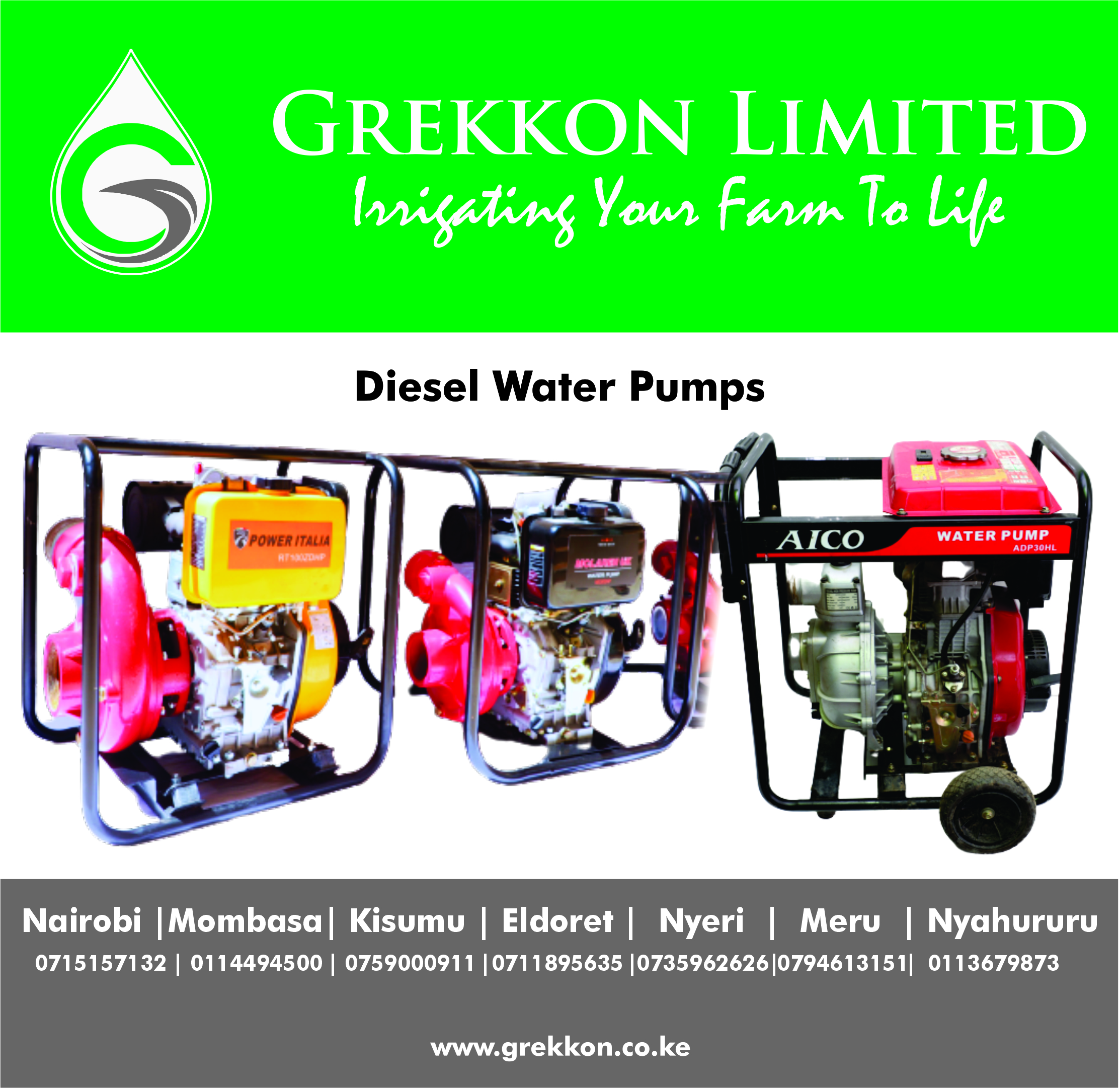 Diesel water pump prices in Kenya 